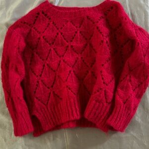 ANTHROPOLOGIE pink sweater